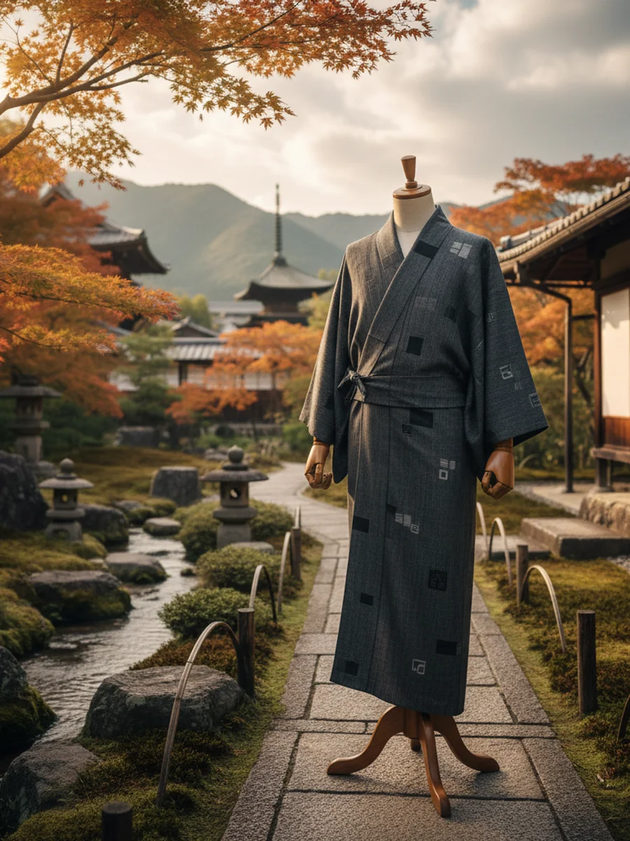 现代风格男士和服