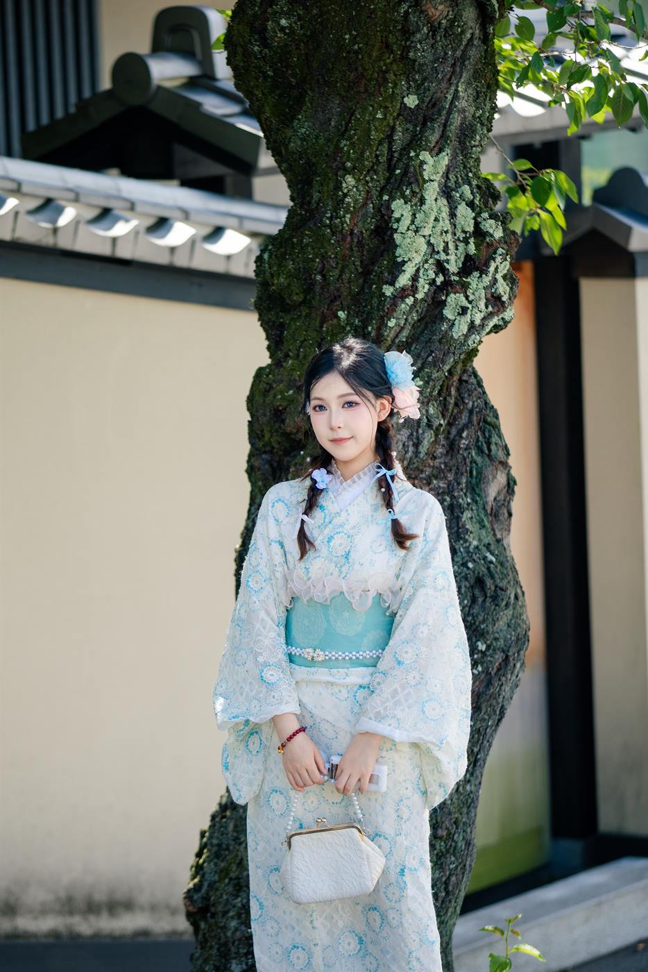 高台寺一带的浅色和服，客户样片。JLP PHOTO 拍摄，不是本店库存。