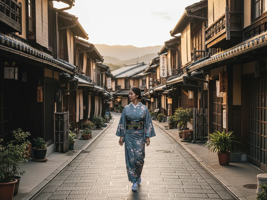 穿着和服游览京都